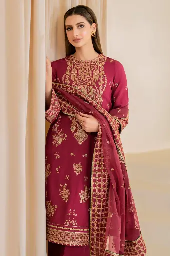 S1 607 lawn 2 pc embroidered